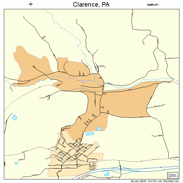 Clarence, PA street map