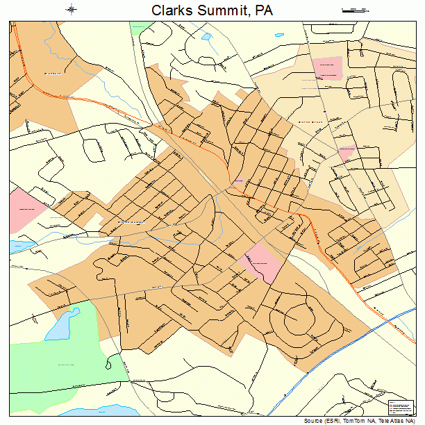 Clarks Summit, PA street map