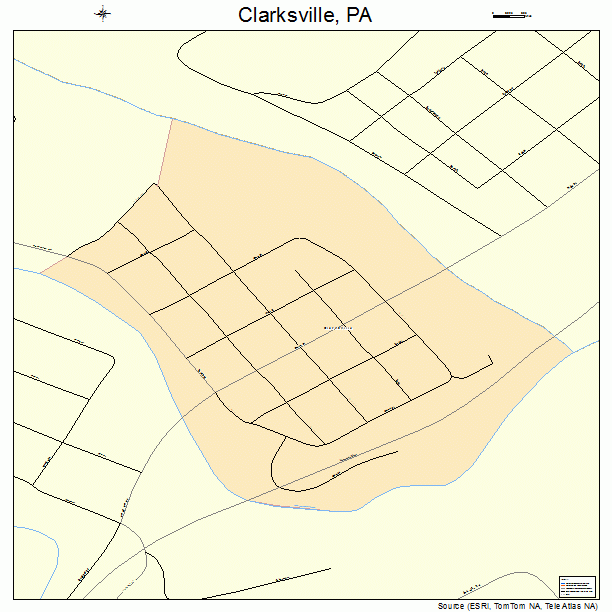 Clarksville, PA street map