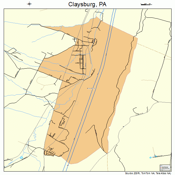 Claysburg, PA street map