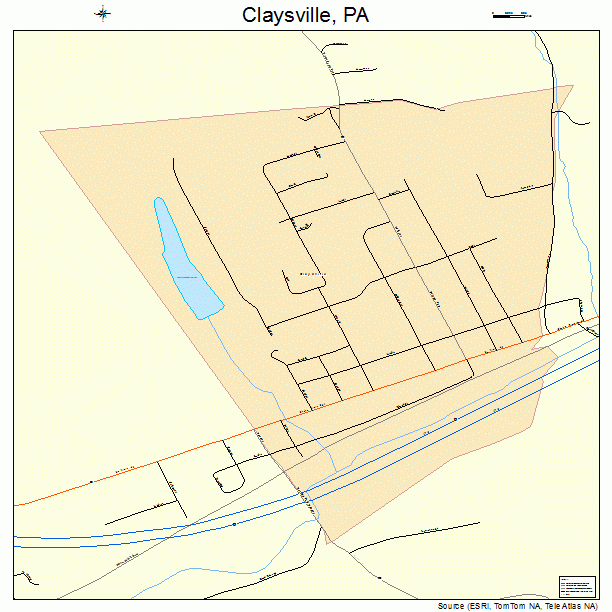 Claysville, PA street map