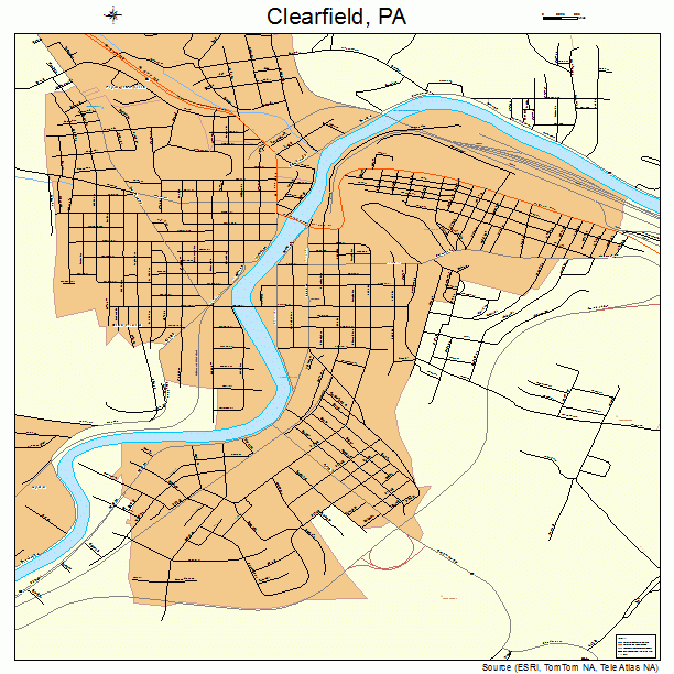 Clearfield, PA street map