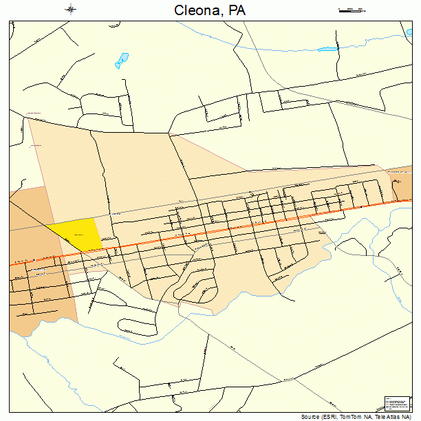Cleona, PA street map