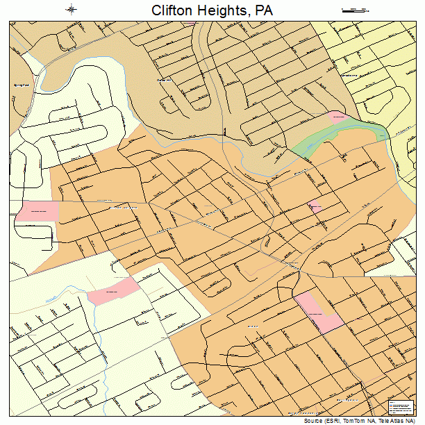 Clifton Heights, PA street map