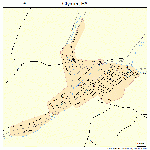 Clymer, PA street map