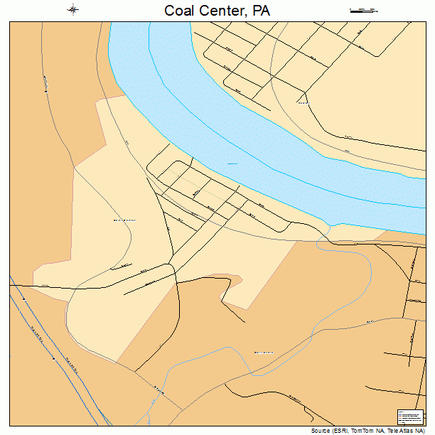 Coal Center, PA street map