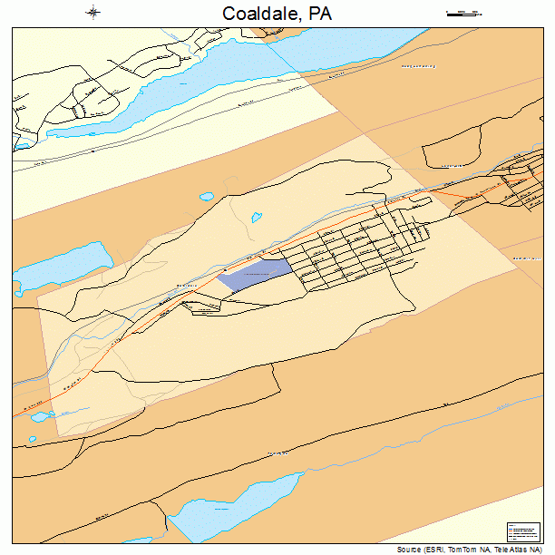 Coaldale, PA street map