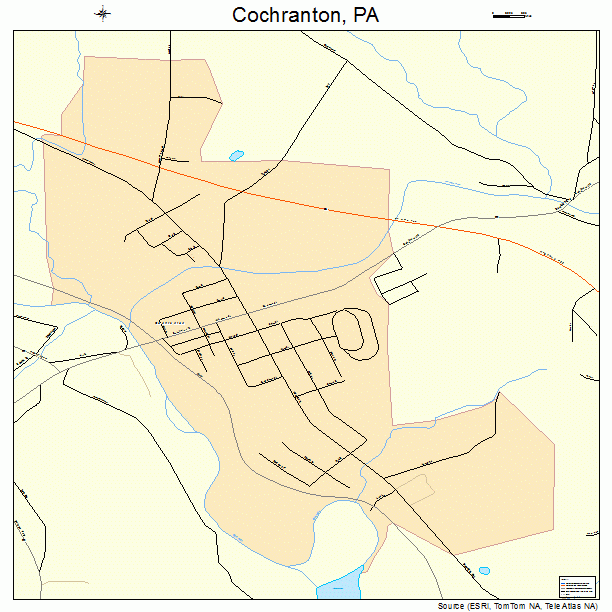 Cochranton, PA street map