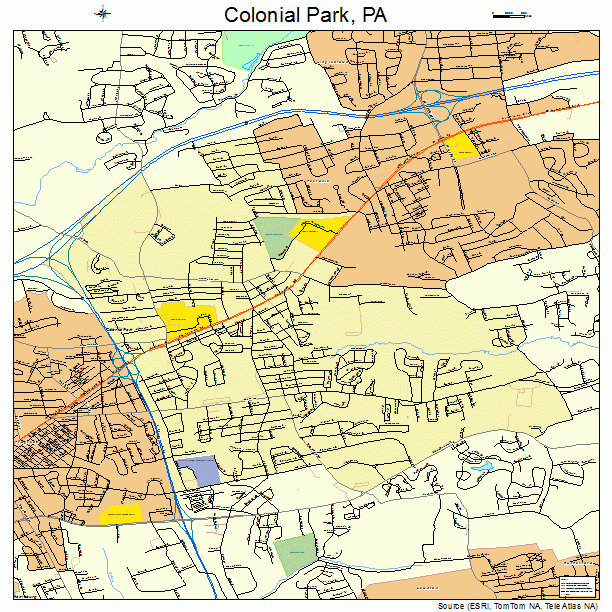 Colonial Park, PA street map