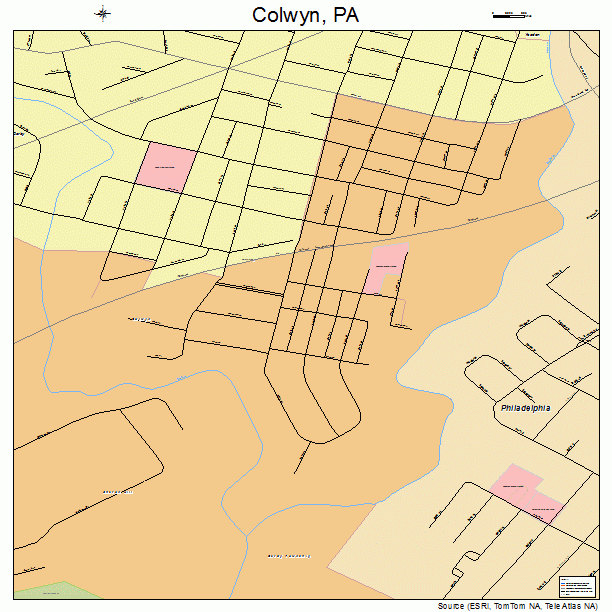 Colwyn, PA street map