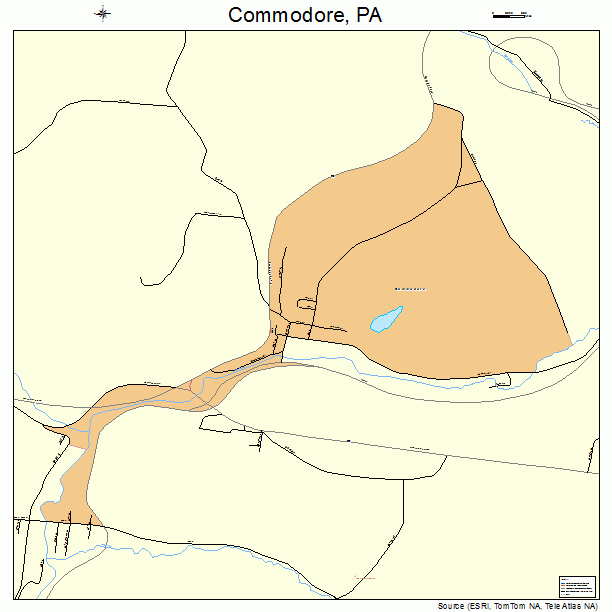 Commodore, PA street map