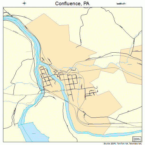 Confluence, PA street map