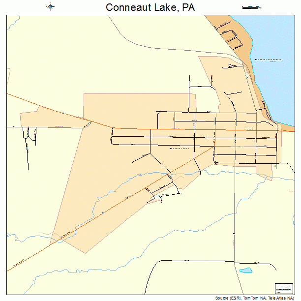 Conneaut Lake, PA street map