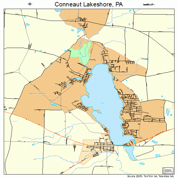 Conneaut Lakeshore, PA street map