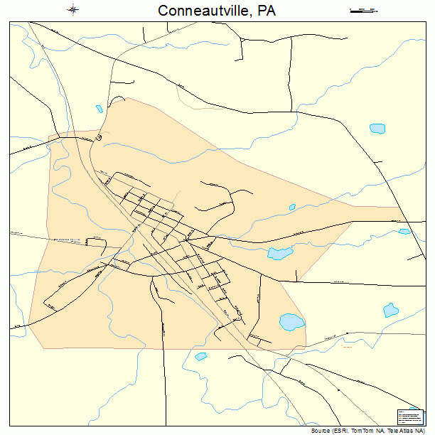 Conneautville, PA street map