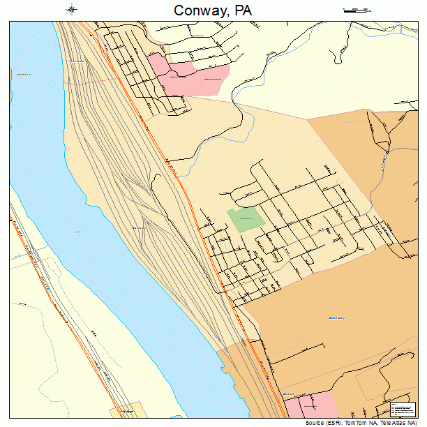 Conway, PA street map