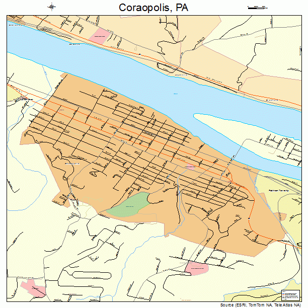 Coraopolis, PA street map