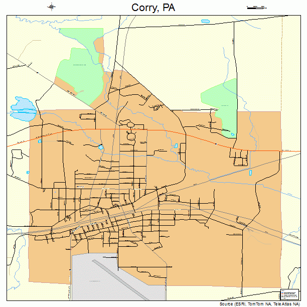 Corry, PA street map