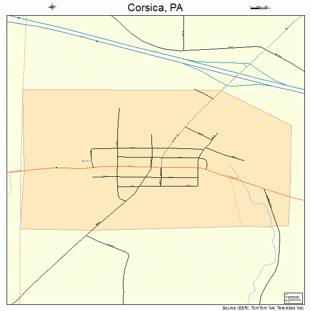 Corsica, PA street map