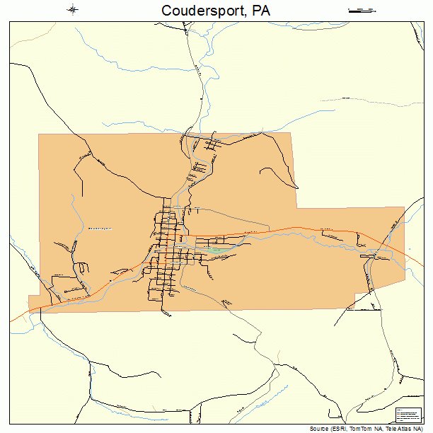 Coudersport, PA street map