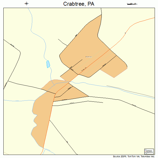Crabtree, PA street map