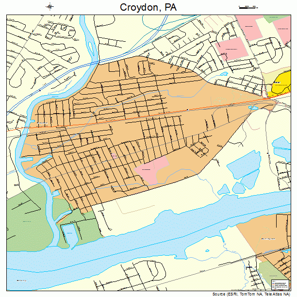 Croydon, PA street map