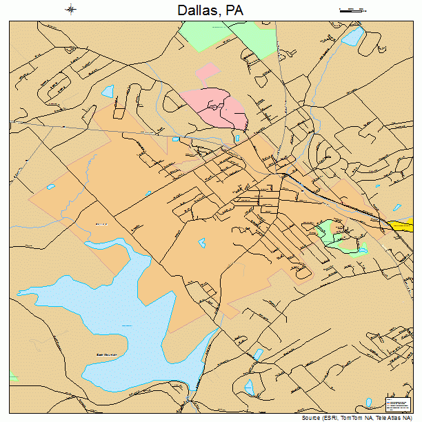 Dallas, PA street map