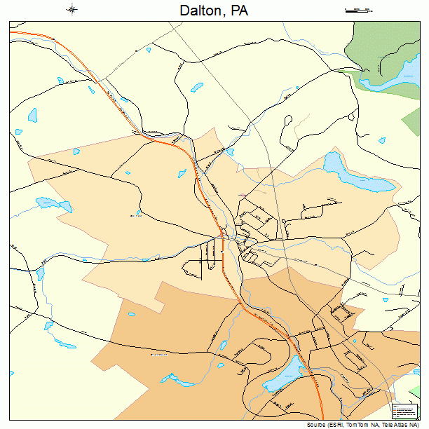 Dalton, PA street map