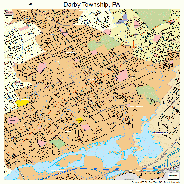 Darby Township, PA street map