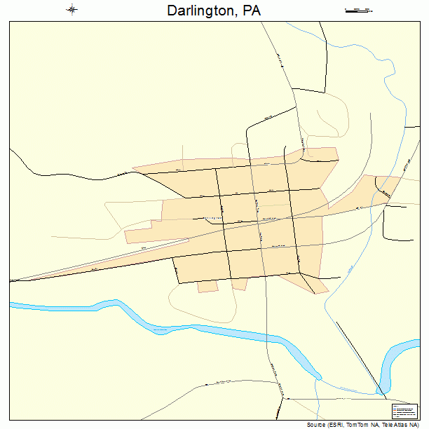 Darlington, PA street map