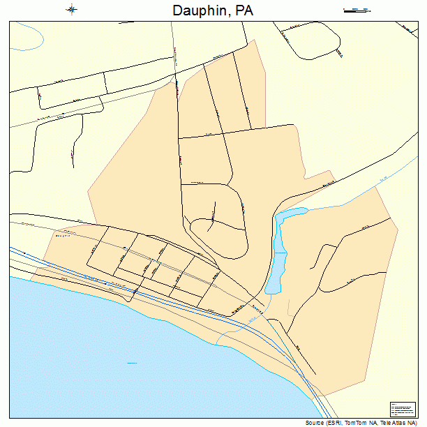 Dauphin, PA street map