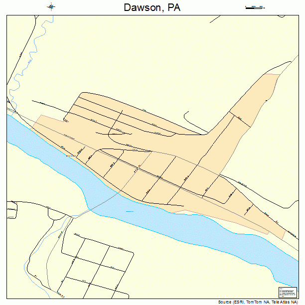 Dawson, PA street map