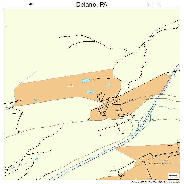 Delano, PA street map