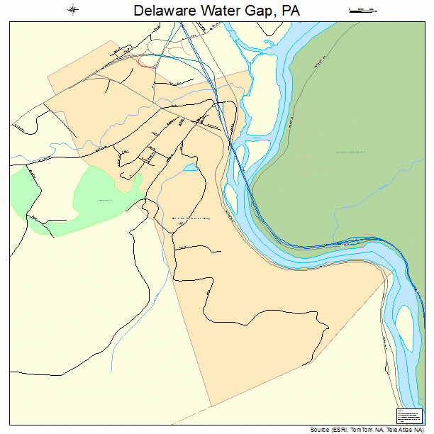 Delaware Water Gap, PA street map
