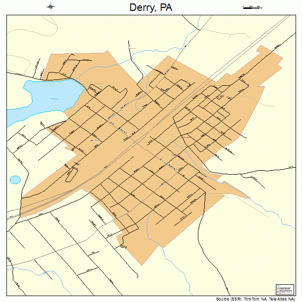 Derry, PA street map