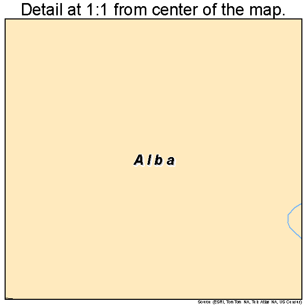Alba, Pennsylvania road map detail