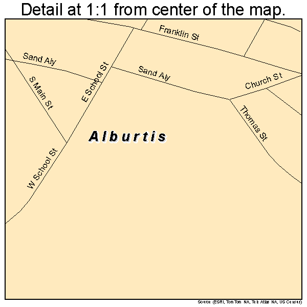 Alburtis, Pennsylvania road map detail