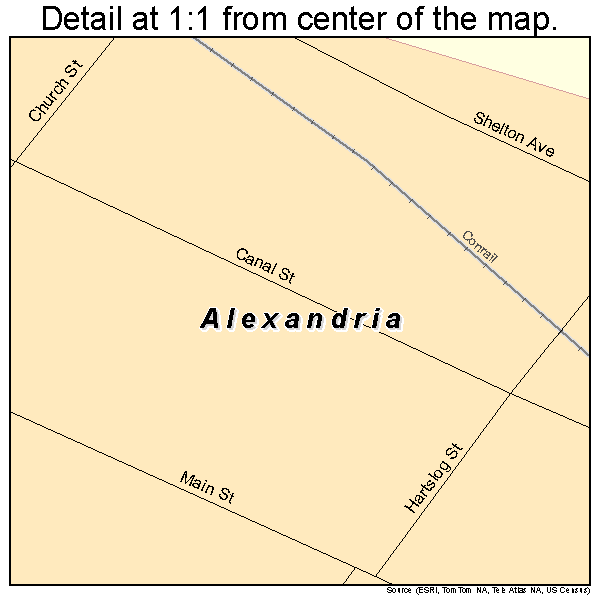 Alexandria, Pennsylvania road map detail
