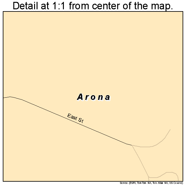 Arona, Pennsylvania road map detail