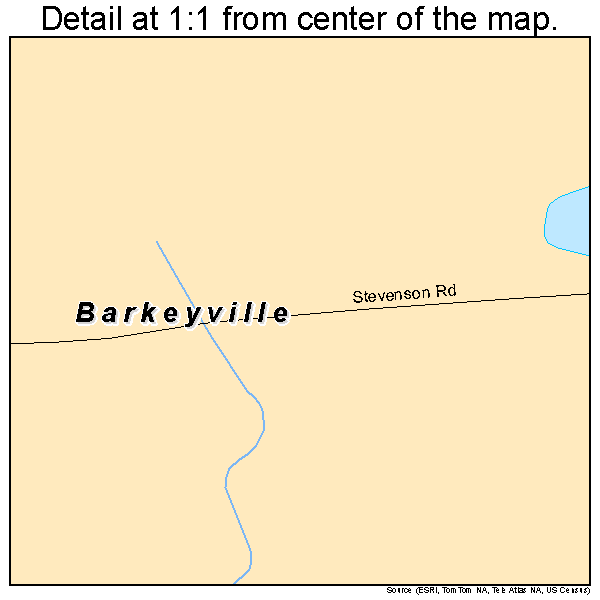 Barkeyville, Pennsylvania road map detail