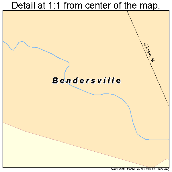 Bendersville, Pennsylvania road map detail