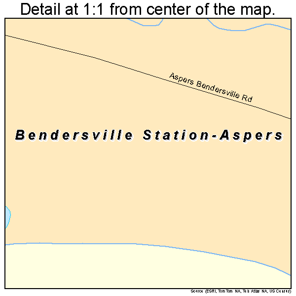 Bendersville Station-Aspers, Pennsylvania road map detail