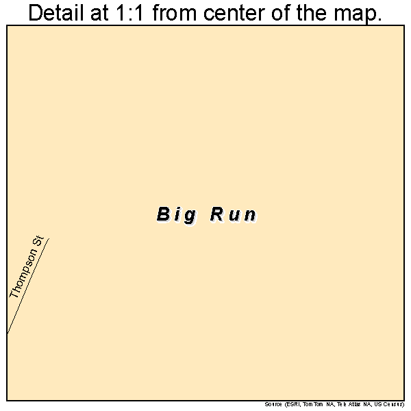Big Run, Pennsylvania road map detail