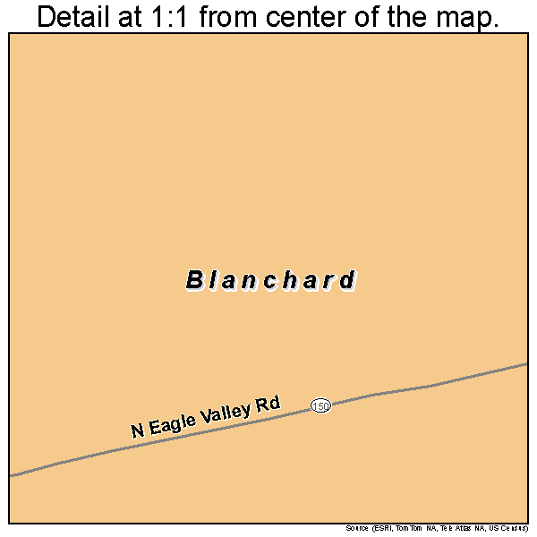 Blanchard, Pennsylvania road map detail
