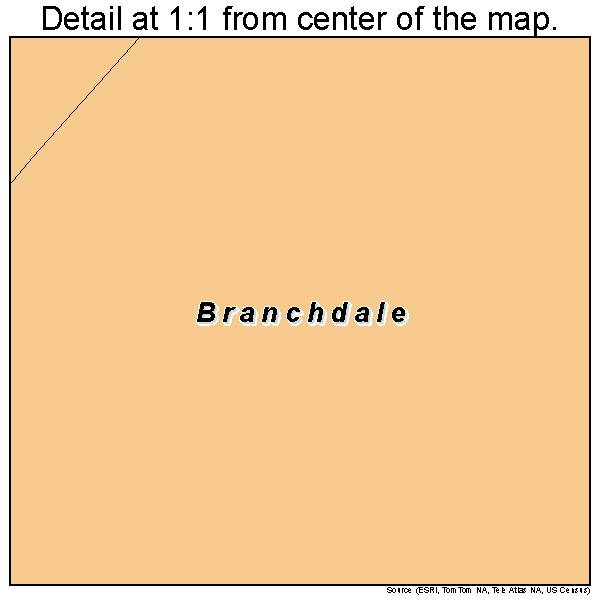 Branchdale, Pennsylvania road map detail