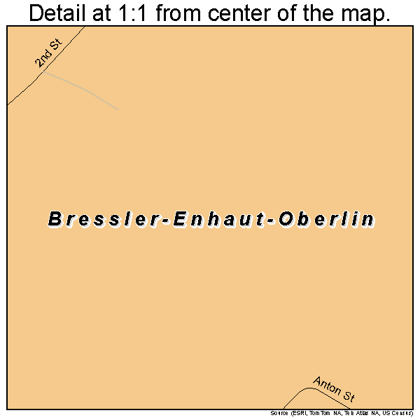 Bressler-Enhaut-Oberlin, Pennsylvania road map detail
