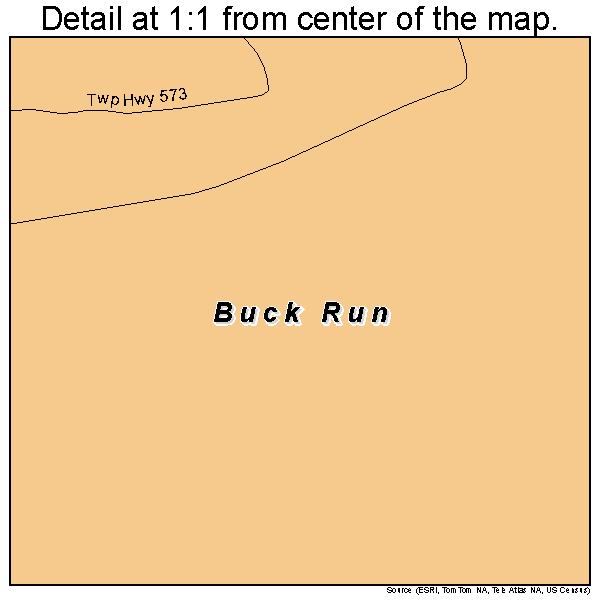 Buck Run, Pennsylvania road map detail