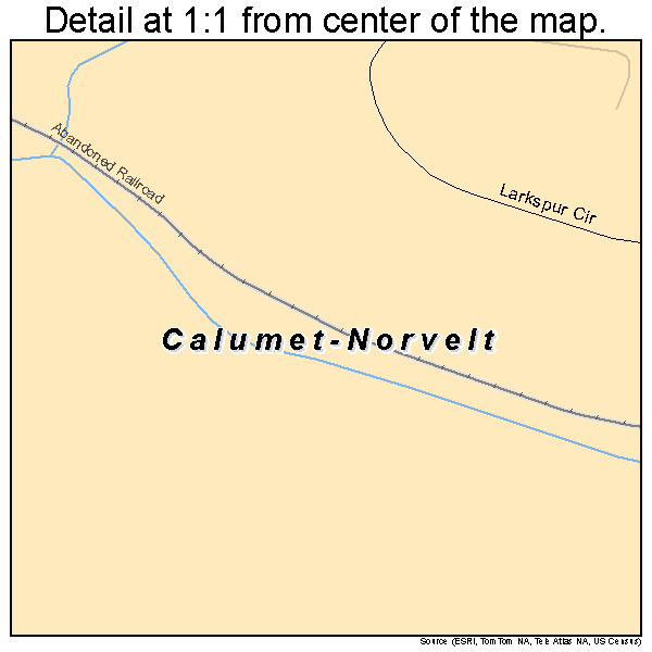 Calumet-Norvelt, Pennsylvania road map detail