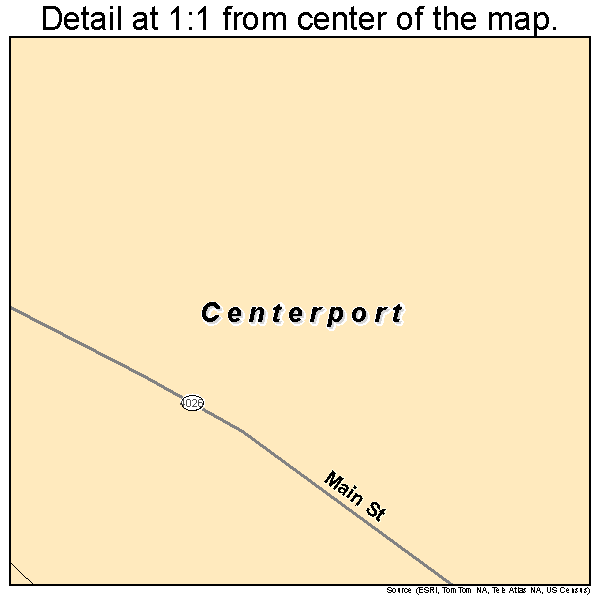 Centerport, Pennsylvania road map detail