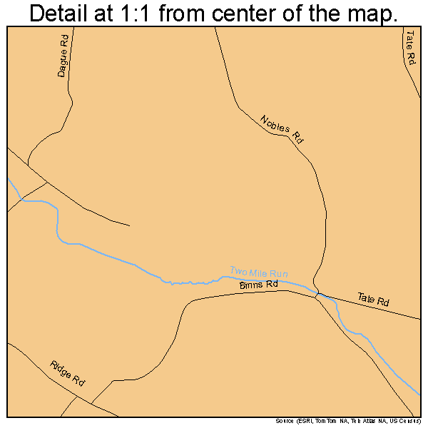 Centerville, Pennsylvania road map detail
